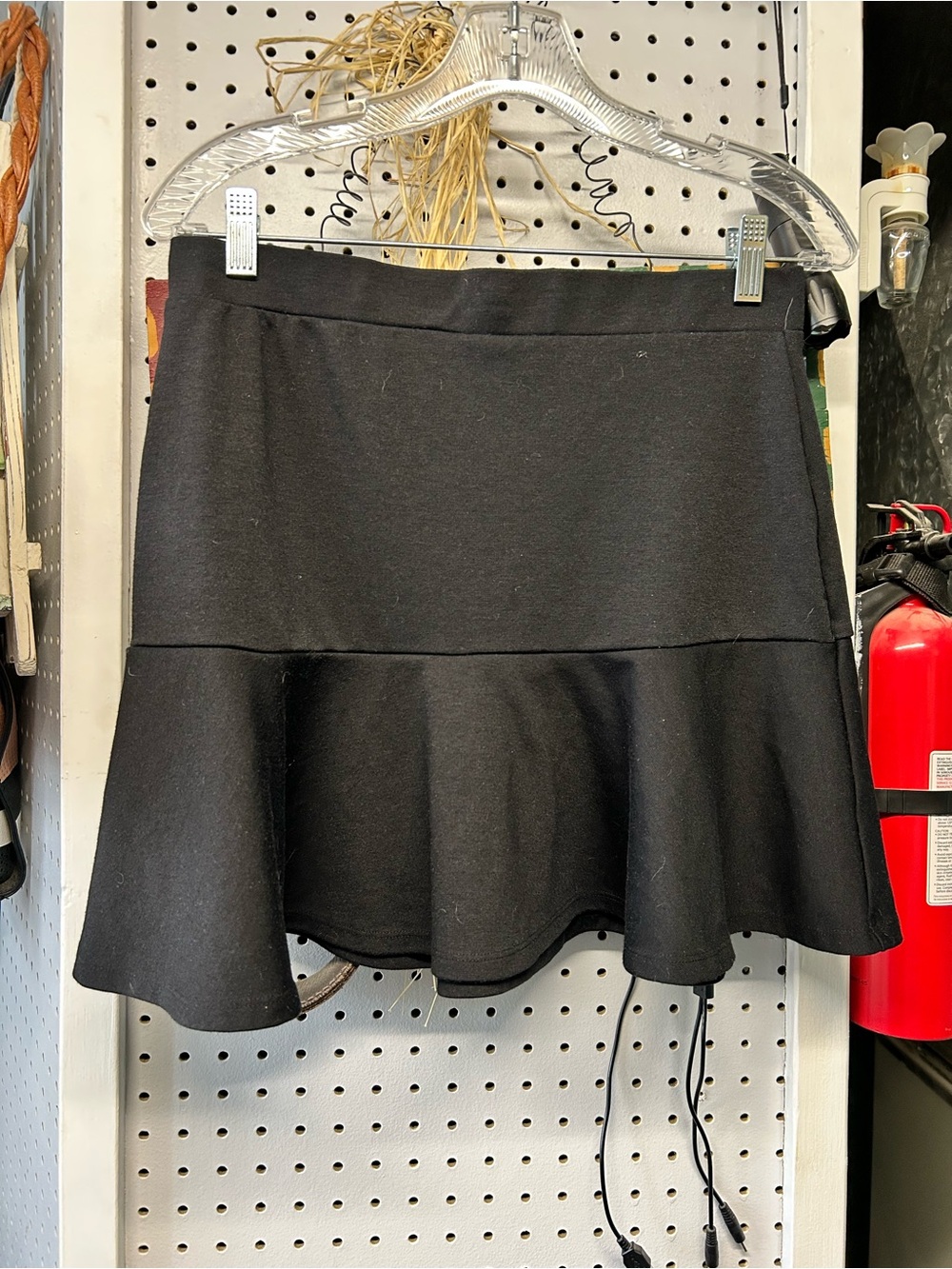 Black Ruffle Hem small black Women's Skirt